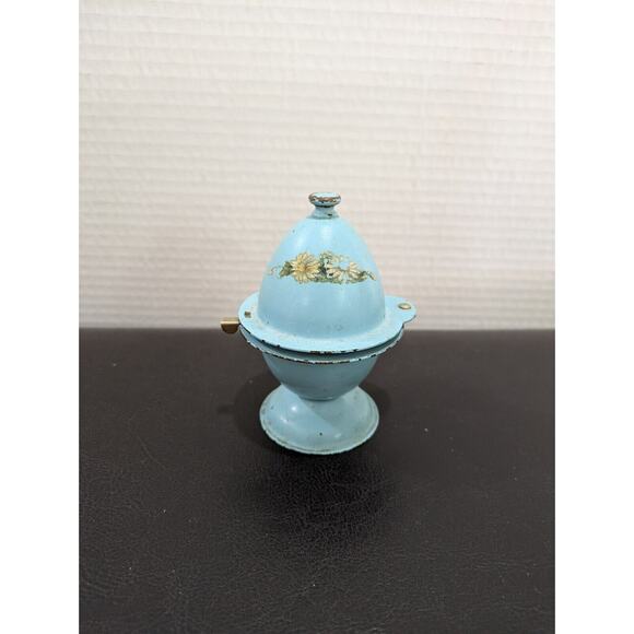 Vintage Hand Painted Brass Jar Trinket Decor‎ - Picture 1 of 7